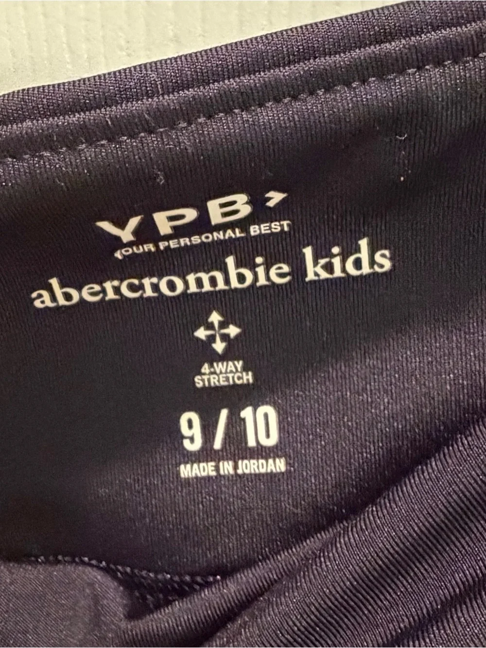 Abercrombie Kids YPB Black Cinched High Rise Flare Leggings Girls 9/10